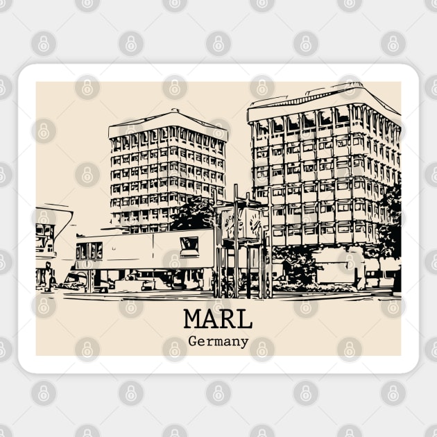 Marl - Germany Magnet by Lakeric